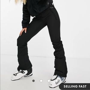 Black snow ski pants. WORN ONCE.